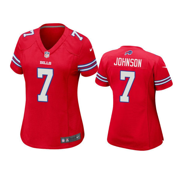 Womens Buffalo Bills #7 Taron Johnson Nike Red 2nd Alternate Limited Jersey