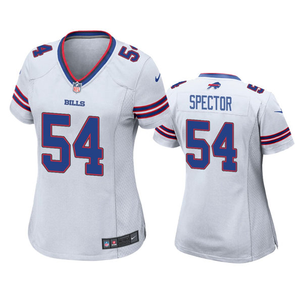 Womens Buffalo Bills #54 Baylon Spector Nike White Away Limited Player Jersey