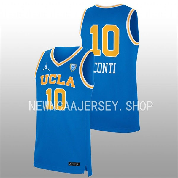 Women's UCLA Bruins #10 Gina Conti Jordan Brand Blue College Basketball Game Jersey