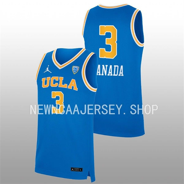 Women's UCLA Bruins #3 Jordin Canada Jordan Brand Blue College Basketball Game Jersey