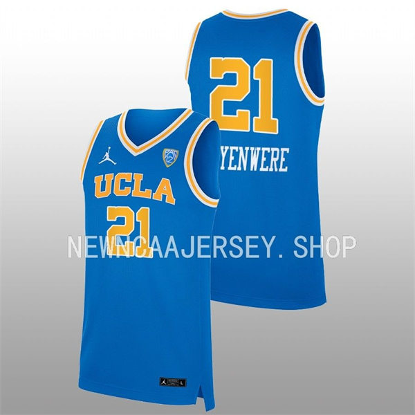 Women's UCLA Bruins #21 Michaela Onyenwere Jordan Brand Blue College Basketball Game Jersey