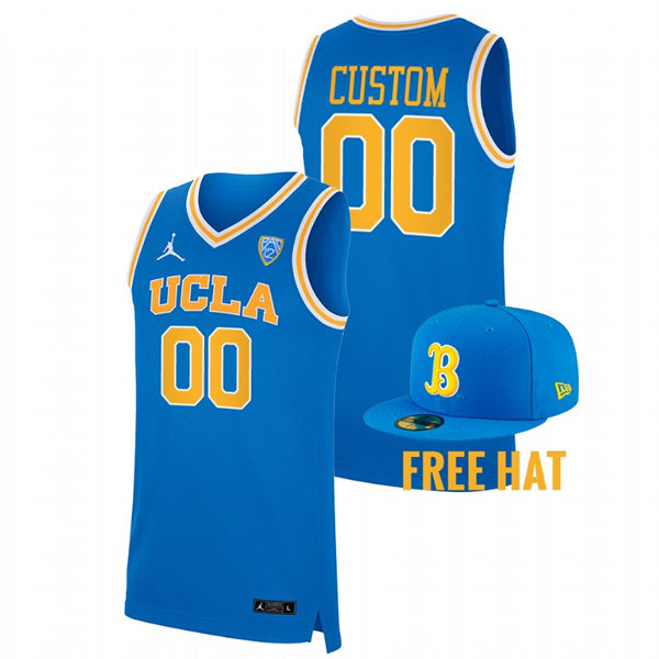 Men's Youth UCLA Bruins Custom College Jordan Brand Blue Basketball Game Jersey