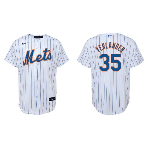 Youth New York Mets #35 Justin Verlander Nike White Home Jersey