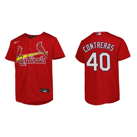 Youth St. Louis Cardinals #40 Willson Contreras Nike Red Alternate CoolBase Jersey