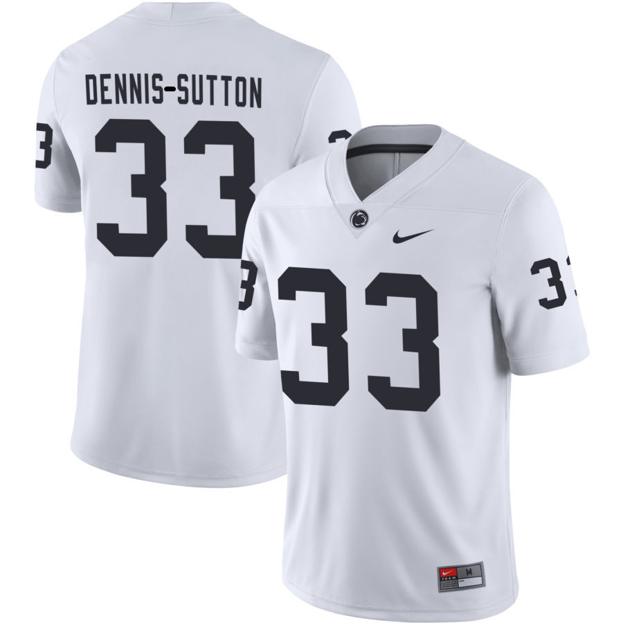 Men Youth Penn State Nittany Lions #33 Dani Dennis-Sutton White with Name College Football Jersey