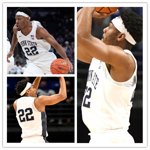 Men Youth Penn State Nittany Lions #22 Jalen Pickett Nike White College Game Basketball Jersey