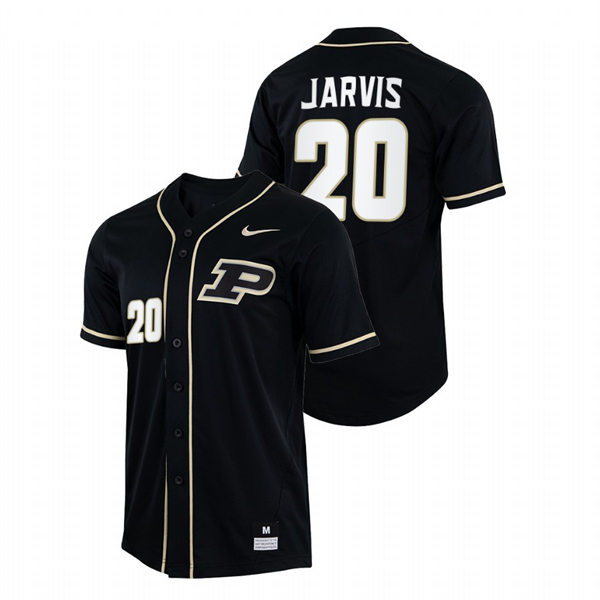 Mens Youth Purdue Boilermakers #20 Jake Jarvis Nike Black College Baseball Game Jersey