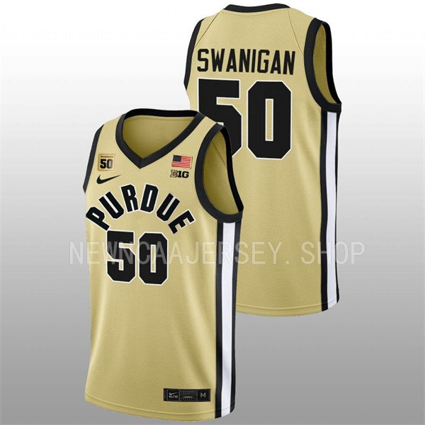 Mens Youth Purdue Boilermakers #50 Trevion Williams 2022-23 Maize College Basketball Game Jersey