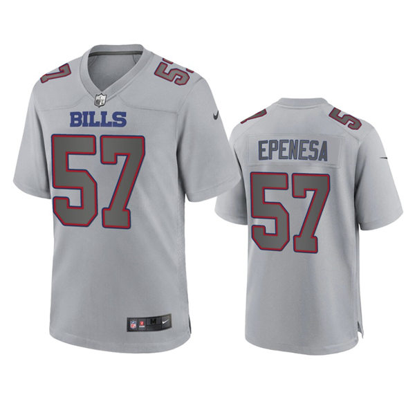 Mens Buffalo Bills #57 A.J. Epenesa Gray Atmosphere Fashion Game Jersey