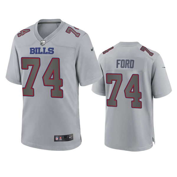 Mens Buffalo Bills #74 Cody Ford Gray Atmosphere Fashion Game Jersey