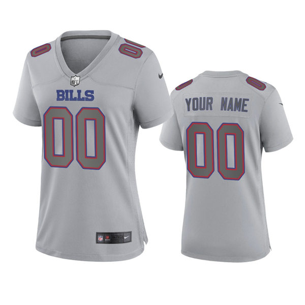 Women's Buffalo Bills Custom Gray Atmosphere Fashion Game Jersey