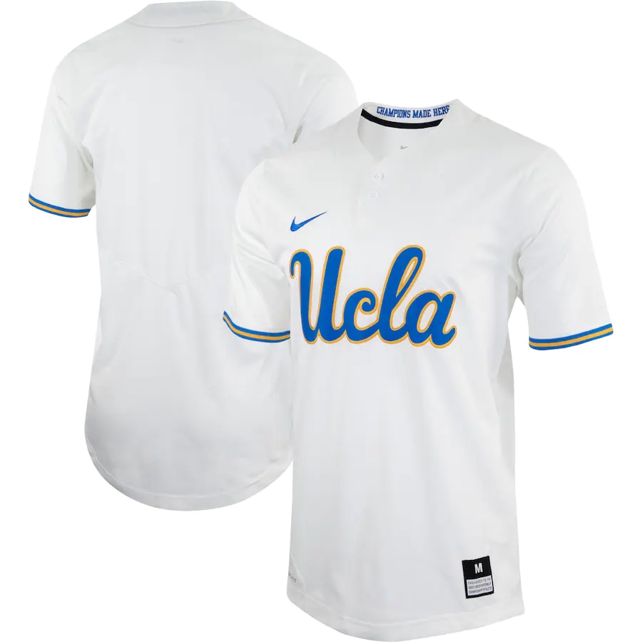 Men's Youth UCLA Bruins Custom Nike White College Softball Jersey