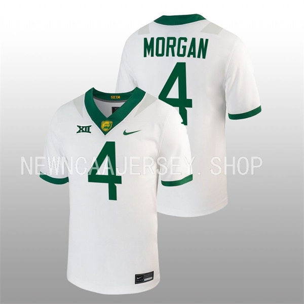 Mens Youth Baylor Bears #4 Christian Morgan White Nike College Football Game Jersey