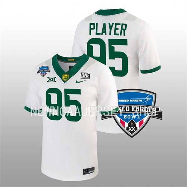 Mens Youth Baylor Bears #95 Jaxon Player White Nike College Football Game Jersey