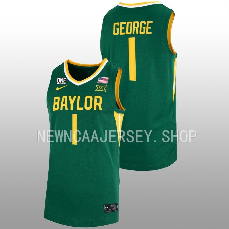 Mens Youth Baylor Bears #1 Keyonte George Nike Green College Basketball Game Jersey