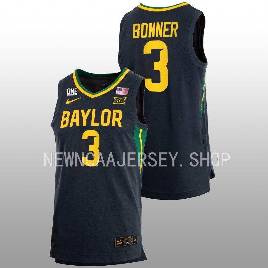 Mens Youth Baylor Bears #3 Dale Bonner Nike Charcoal College Basketball Game Jersey