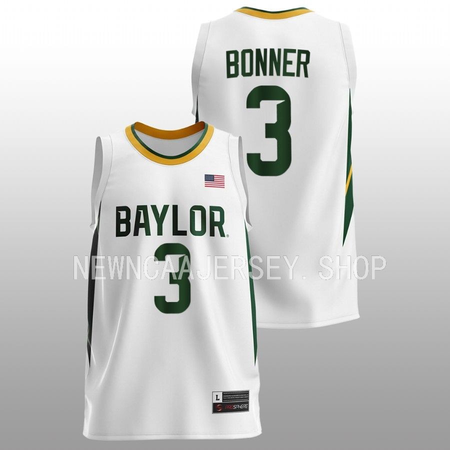 Mens Youth Baylor Bears #3 Dale Bonner Nike White College Basketball Game Jersey