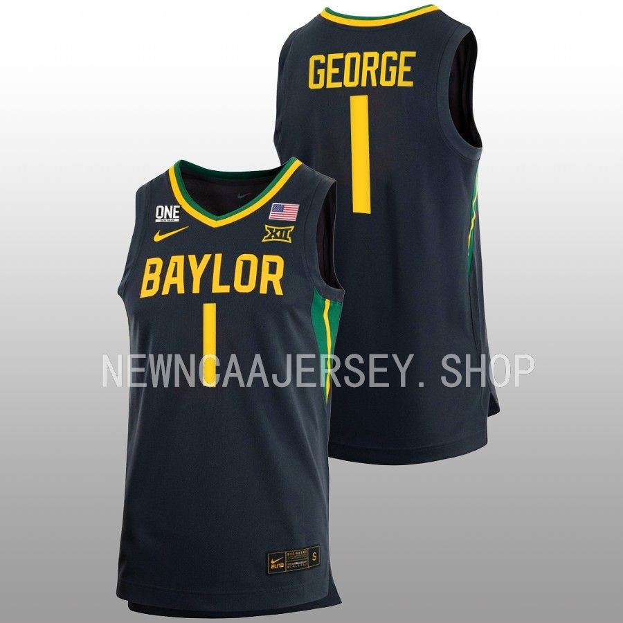 Mens Youth Baylor Bears #1 Keyonte George Nike Charcoal College Basketball Game Jersey