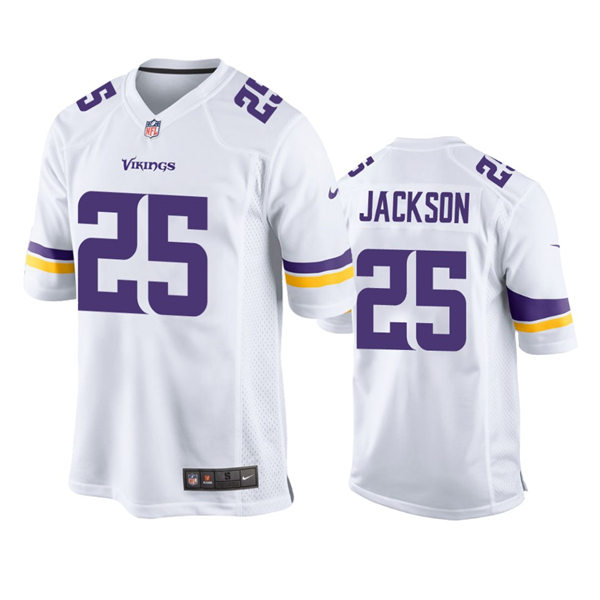Men's Minnesota Vikings #25 Theo Jackson Nike White Vapor Untouchable Limited Player Jersey