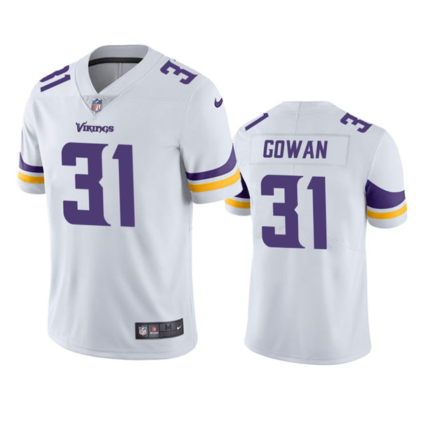 Men's Minnesota Vikings #31 Tay Gowan Nike White Vapor Untouchable Limited Player Jersey