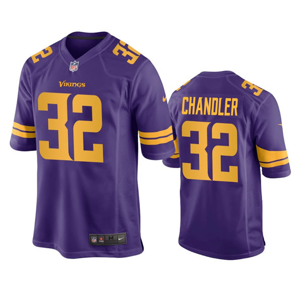 Men's Minnesota Vikings #32 Ty Chandler Nike Purple Color Rush Vapor Untouchable Limited Jersey