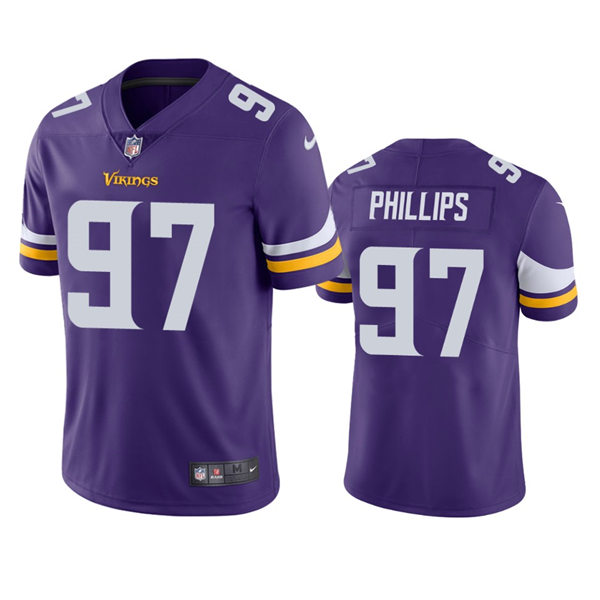 Men's Minnesota Vikings #97 Harrison Phillips Nike Purple Vapor Untouchable Limited Player Jersey