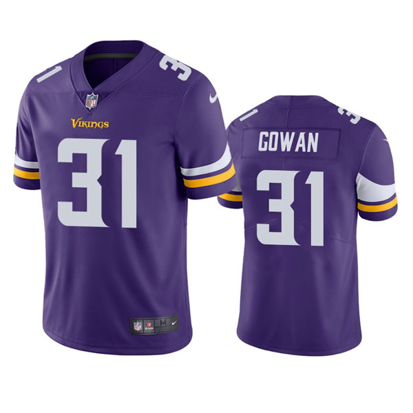Men's Minnesota Vikings #31 Tay Gowan Nike Purple Vapor Untouchable Limited Player Jersey