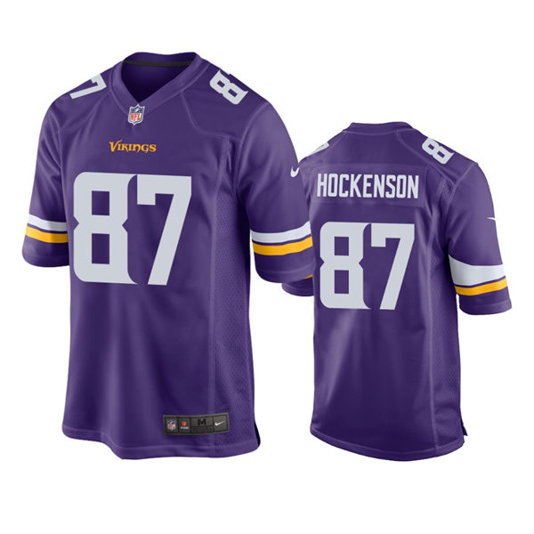 Youth Minnesota Vikings #87 T.J. Hockenson Nike Purple Limited Jersey