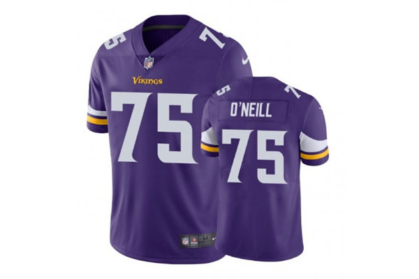 Men's Minnesota Vikings #75 Brian O'neill Nike Purple Vapor Untouchable Limited Player Jersey