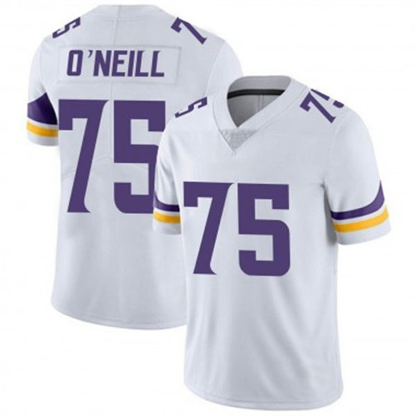 Men's Minnesota Vikings #75 Brian O'neill Nike White Vapor Untouchable Limited Player Jersey