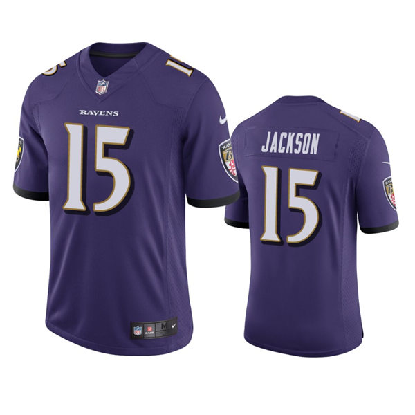 Men's Baltimore Ravens #15 DeSean Jackson Nike Purple Vapor Limited Player Jersey