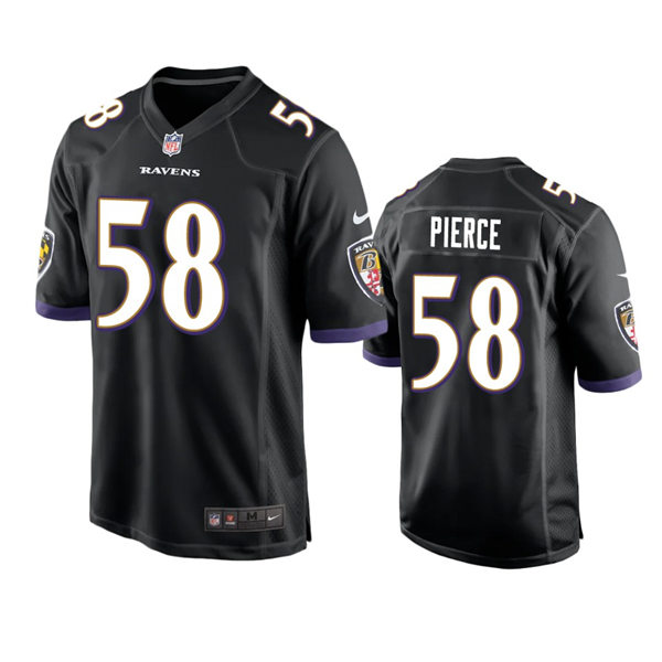 Youth Baltimore Ravens #58 Michael Pierce Nike Black Alternate Limited Player Jersey