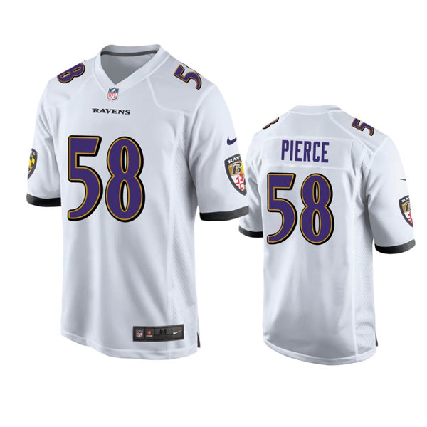 Youth Baltimore Ravens #58 Michael Pierce Nike White Limited Player Jersey