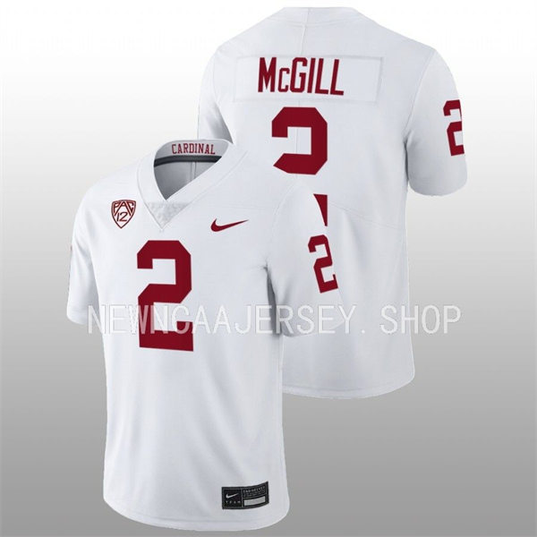 Men's Youth Stanford Cardinal #2 Casey Filkins 2022 White College Football Game Jersey