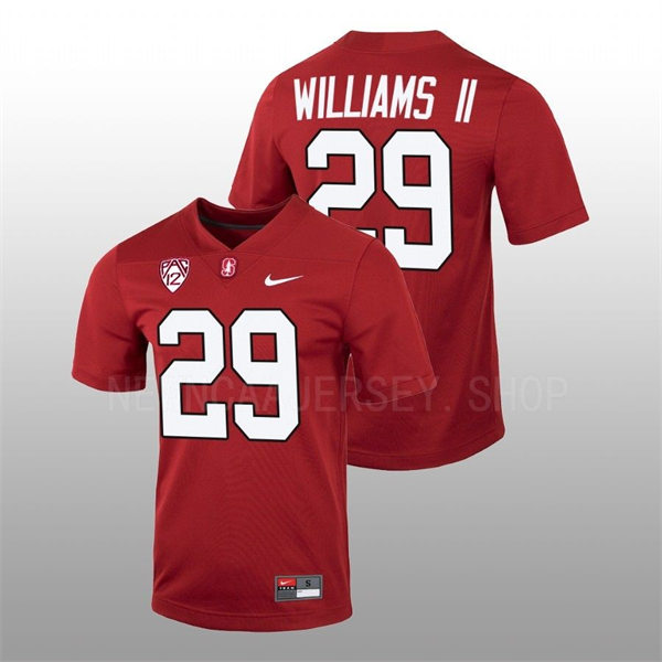 Men's Youth Stanford Cardinal #29 Terian Williams 2022 Cardinal College Football Game Jersey