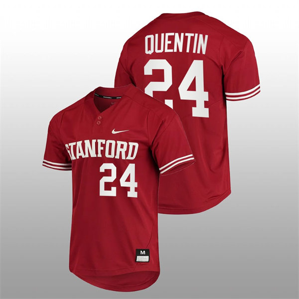 Mens Youth Stanford Cardinal #24 Carlos Quentin College Baseball 2022 PAC-12 Conference Tournament Cardinal Jersey 