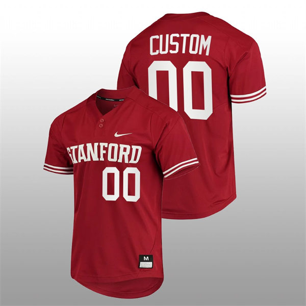 Mens Youth Stanford Cardinal Custom Nike College Baseball Game Jersey Cardinal