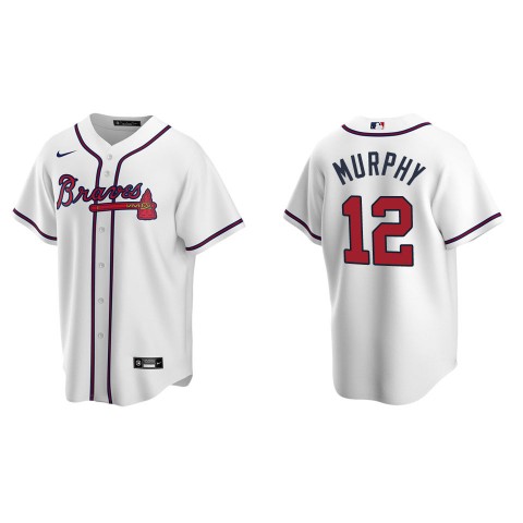 Men's Atlanta Braves #12 Sean Murphy Nike Home White Cool Base Jersey