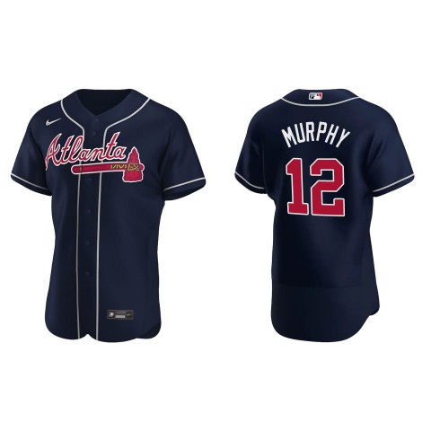 Men's Atlanta Braves #12 Sean Murphy Nike Navy Alternate FlexBase Jersey