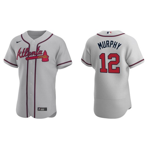 Men's Atlanta Braves #12 Sean Murphy Nike Road Grey FlexBase Jersey