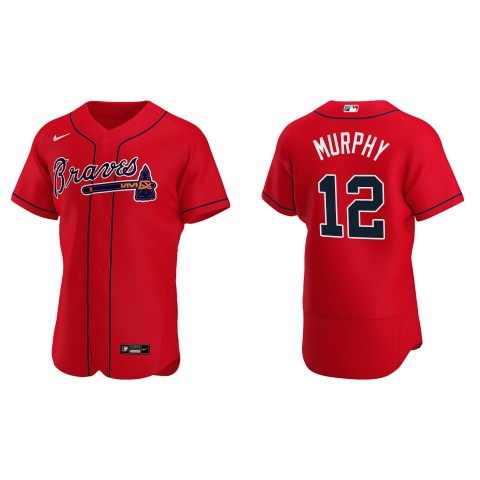 Men's Atlanta Braves #12 Sean Murphy Nike Red Alternate FlexBase Jersey