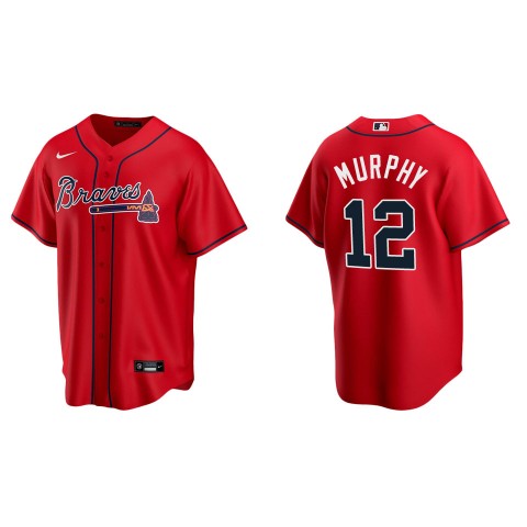 Men's Atlanta Braves #12 Sean Murphy Nike Red Alternate Cool Base Jersey
