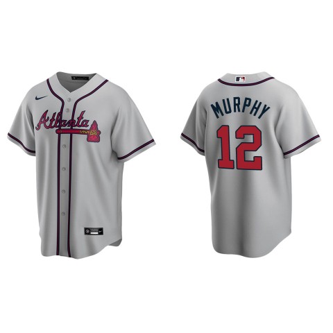Men's Atlanta Braves #12 Sean Murphy  Nike Grey Away Cool Base Jersey