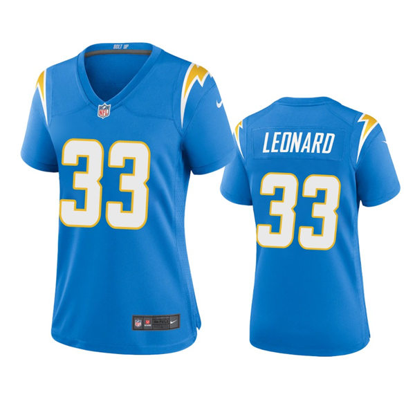 Womens Los Angeles Chargers #33 Deane Leonard Powder Blue Limited Jersey