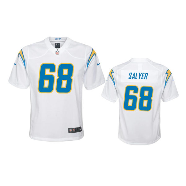 Youth Los Angeles Chargers #68 Jamaree Salyer White Limited Jersey