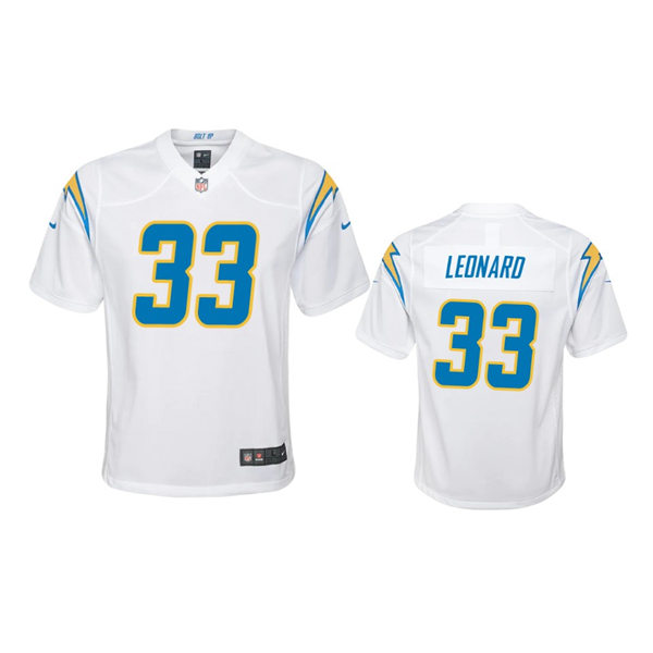 Youth Los Angeles Chargers #33 Deane Leonard White Limited Jersey