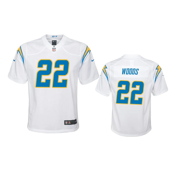 Youth Los Angeles Chargers #22 JT Woods White Limited Jersey