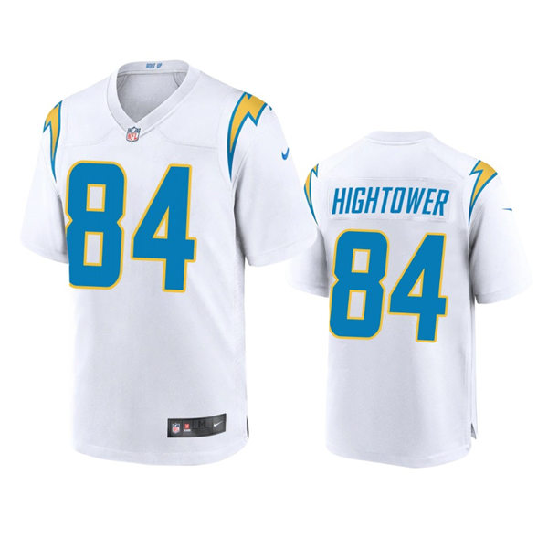 Men's Los Angeles Chargers #84 John Hightower White Vapor Limited Player Jersey