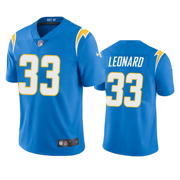 Men's Los Angeles Chargers #33 Deane Leonard Powder Blue Vapor Limited Player Jersey