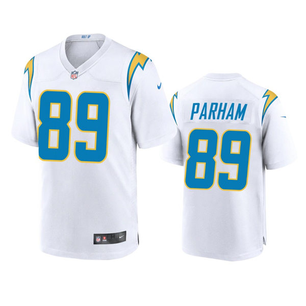 Men's Los Angeles Chargers #89 Donald Parham White Vapor Limited Player Jersey